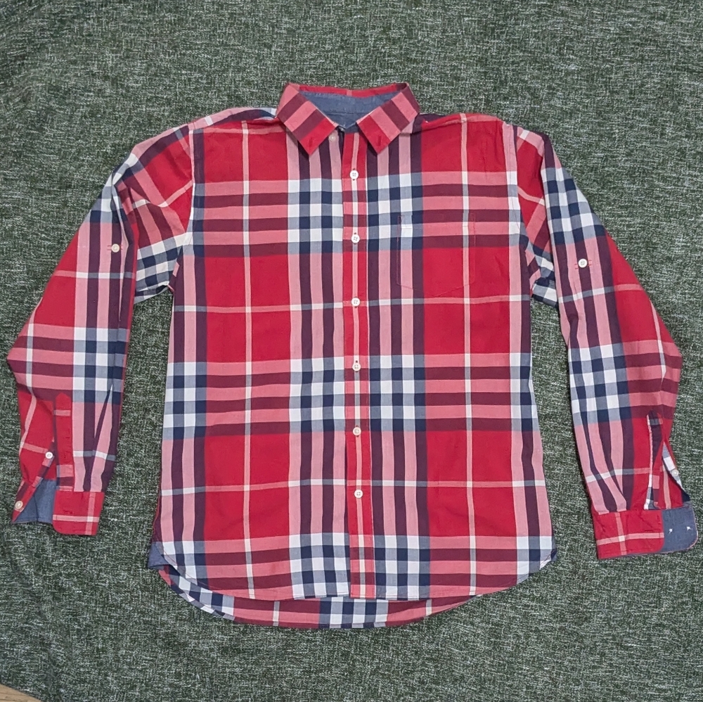 Stylish Red and Blue Men's Shirt